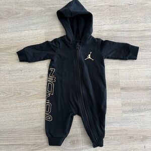 Nike air Jordan black baby zip up jumpsuit outfit